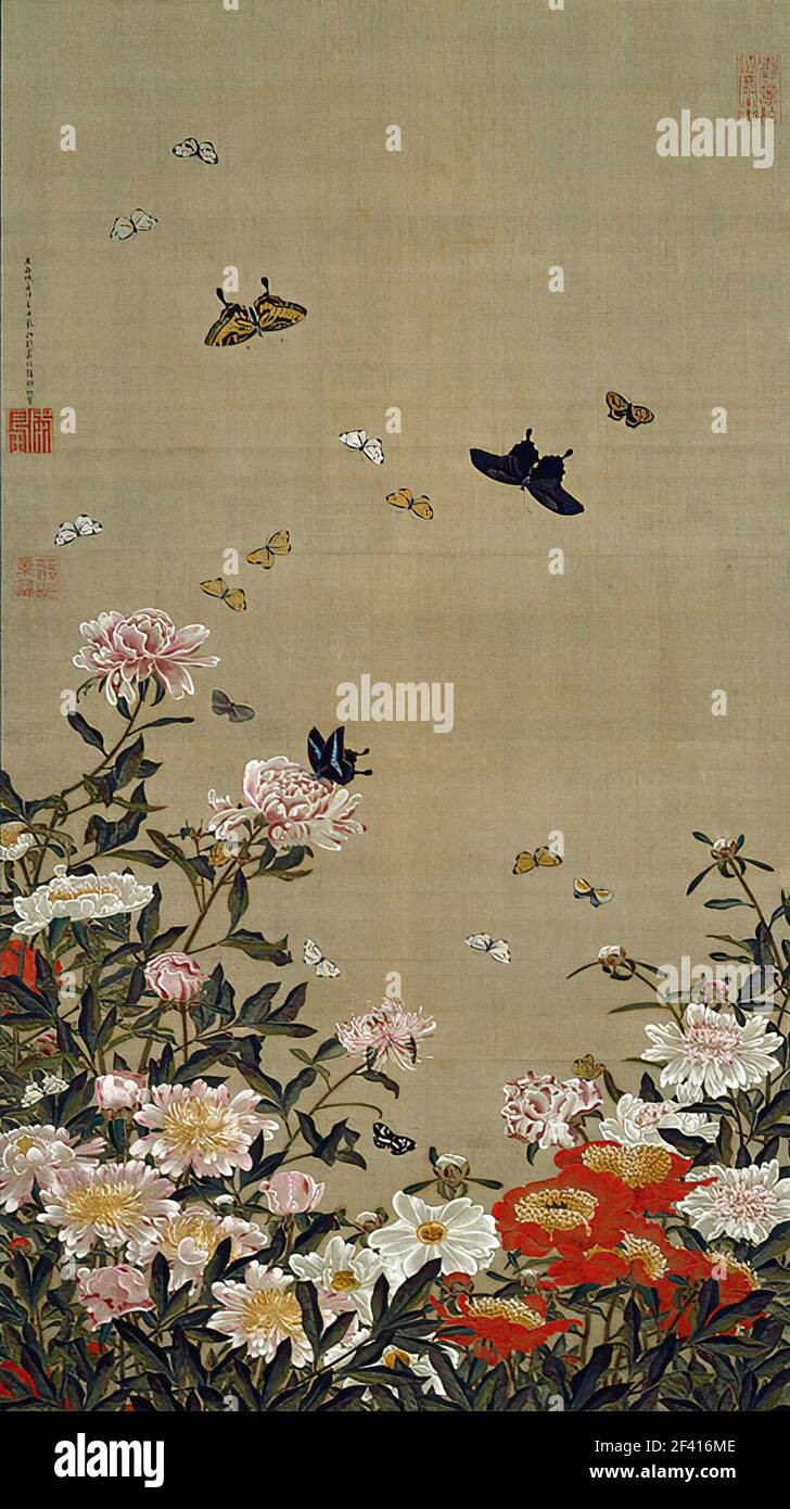Itō Jakuchu 伊藤若冲 Peonies Butterflies Stock Photo Alamy Itō Jakuchu 伊藤若冲 Peonies Butterflies Stock Photo Alamy