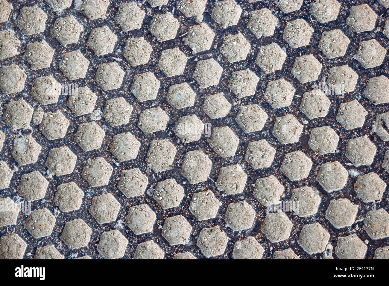 Rusty Iron Hexagonal Grid.. Rusty Iron Hexagonal Grid Stock Photo