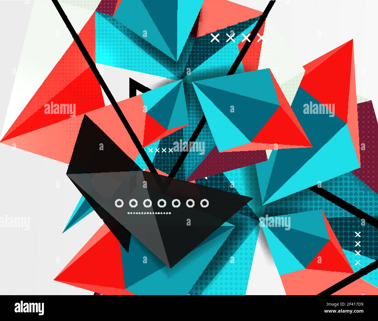 3d polygonal elements abstract background. 3d polygonal elements abstract background, textured vector modern template Stock Vector