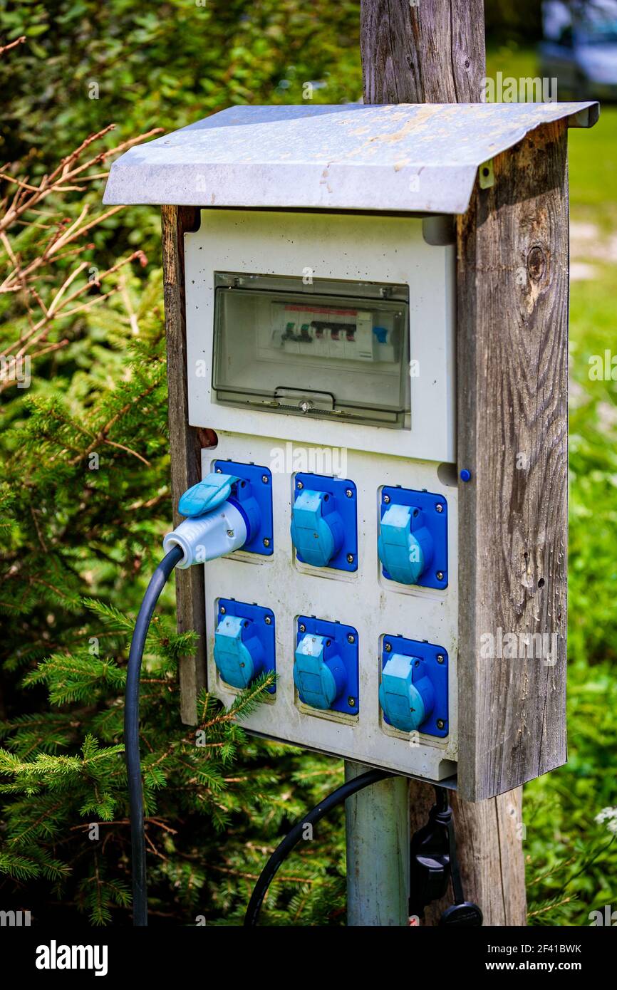 Plug in camping hi-res stock photography and images - Alamy