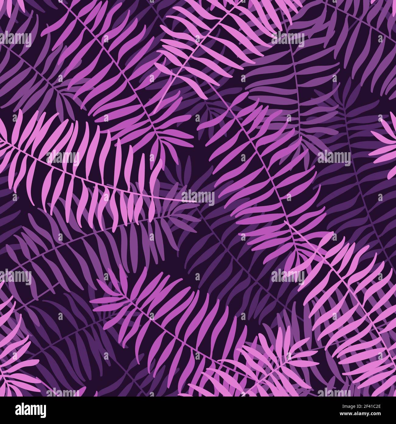 Vector seamless pattern from palm leaves Stock Photo - Alamy