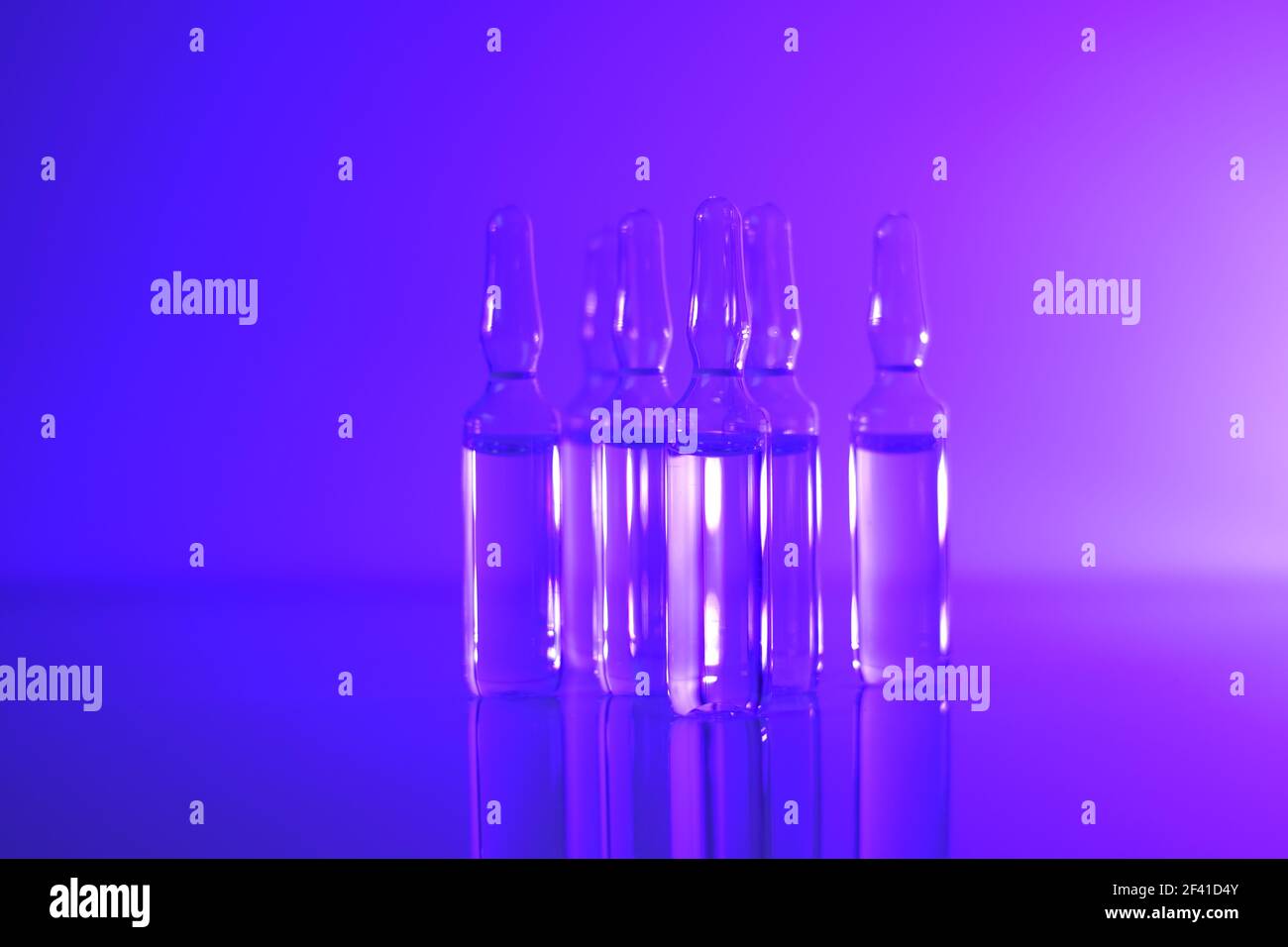 Medicine and Pharmacology . Vaccine ampoules. Glass transparent