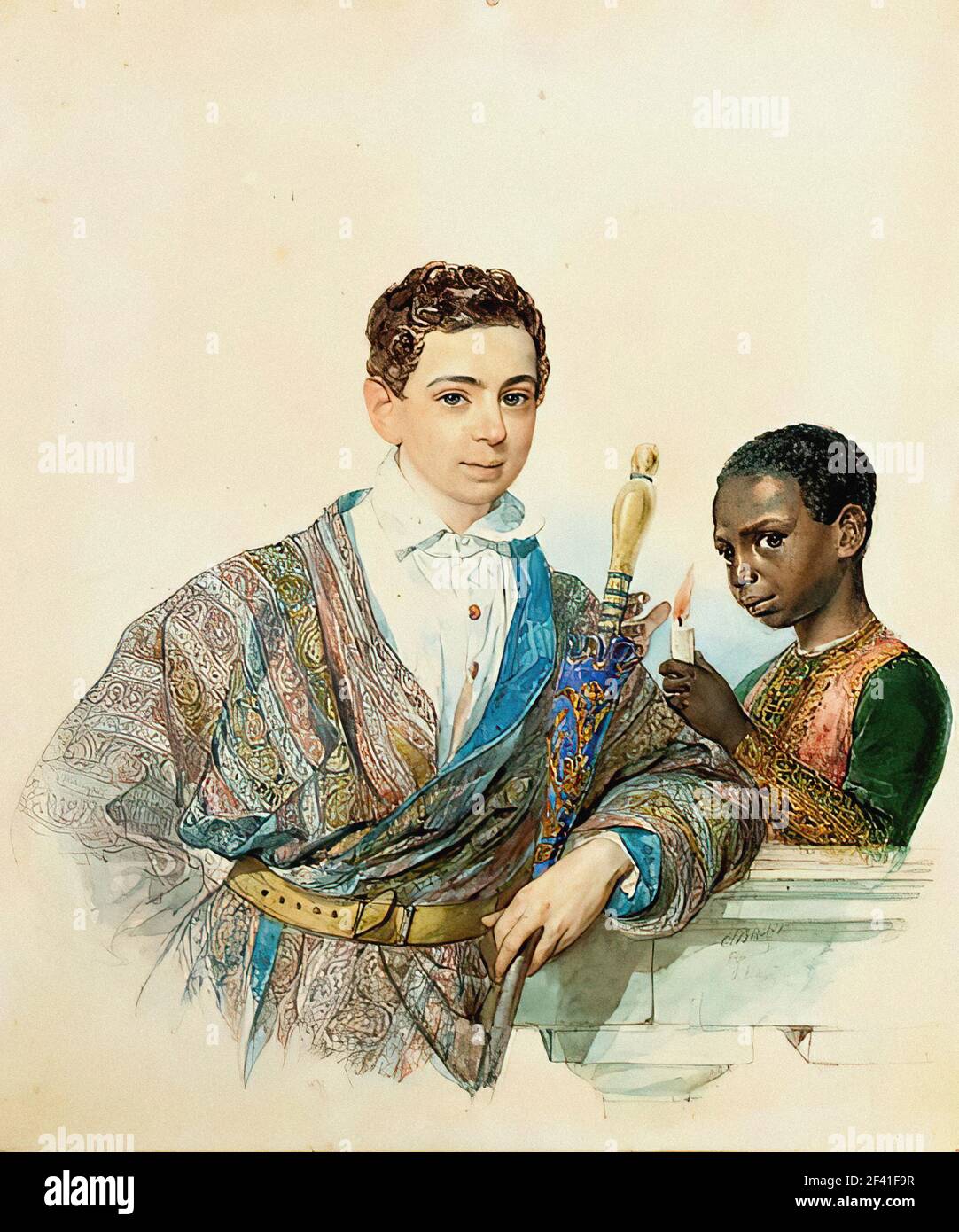 Karl Bryullov - Anatole Demidov 1829 Stock Photo