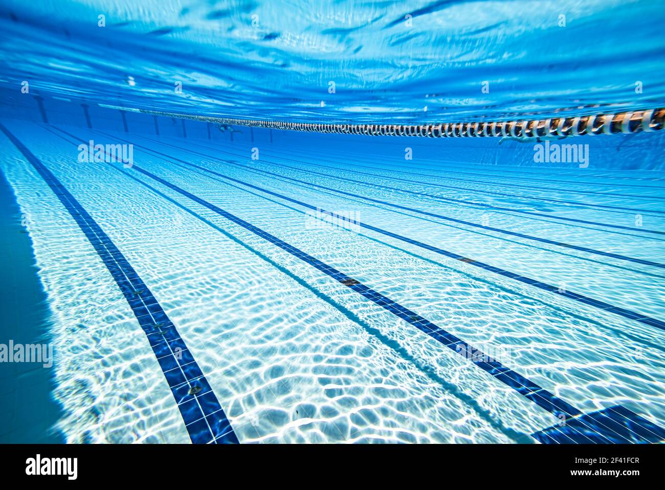 Swimming Pool Water With Lane Line