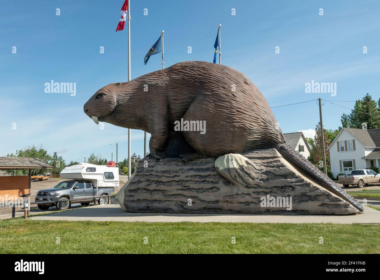North America; Canada; Alberta; Beaver Lodge; World's Largest Beaver