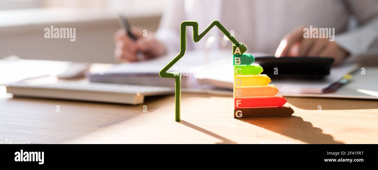 Energy Efficient House Building Audit And Insulation Stock Photo - Alamy