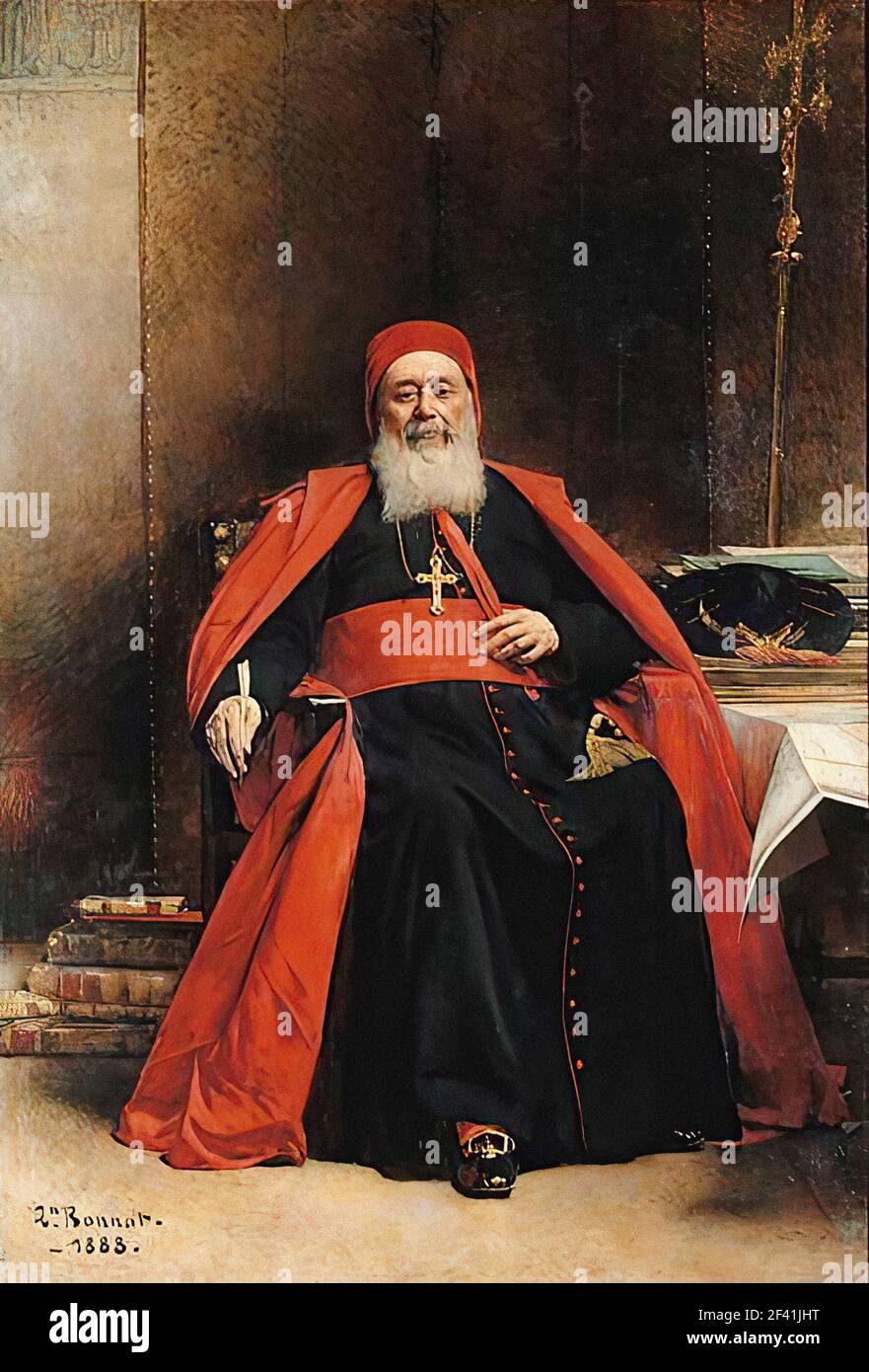 Léon Bonnat - Le Cardinal Charles Lavigerie 1888 Stock Photo