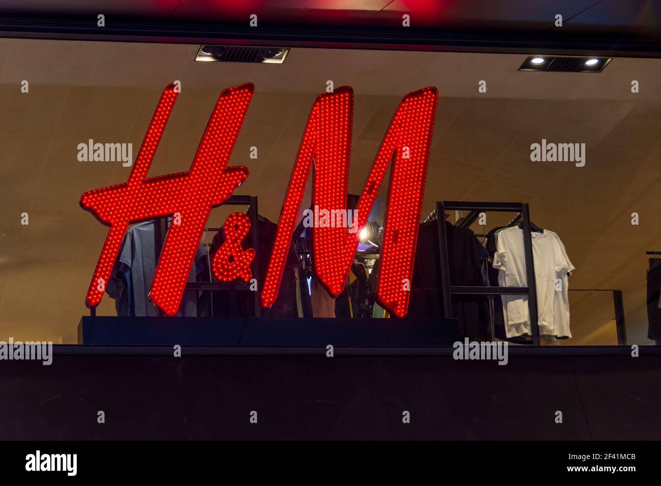 Logo of the H&M store on the avenue des Champs-Elysées, Paris, France Stock  Photo - Alamy