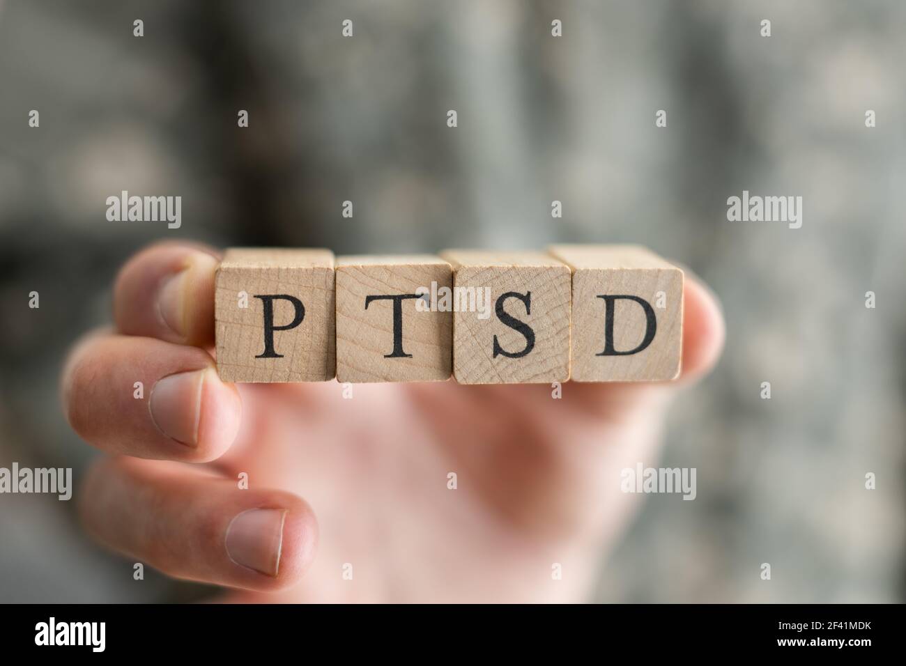 PTSD Military Army Soldier With Trauma And Stress Stock Photo