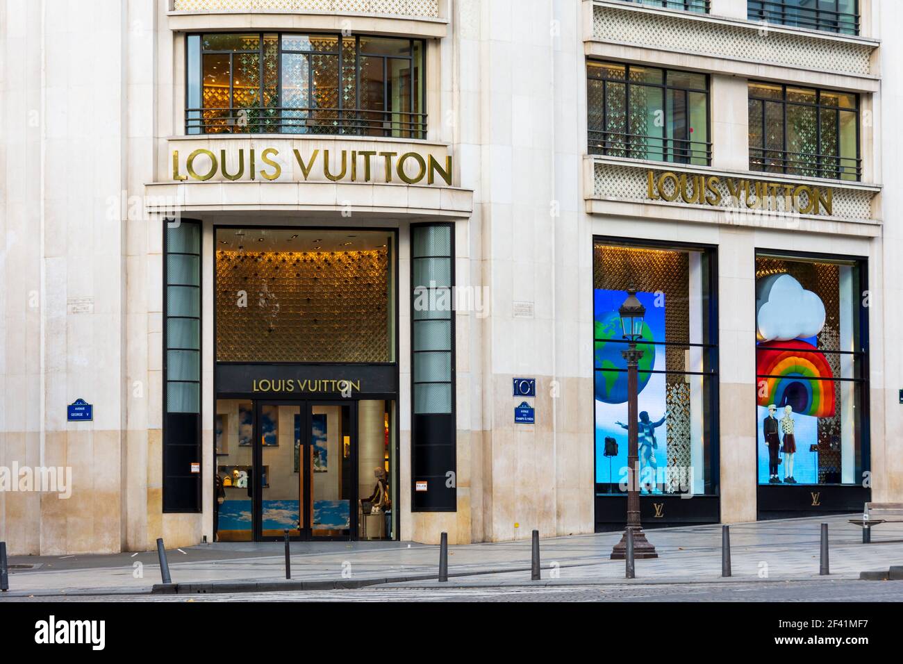 Louis Vuitton building on the avenue des Champs-Elysees, Paris