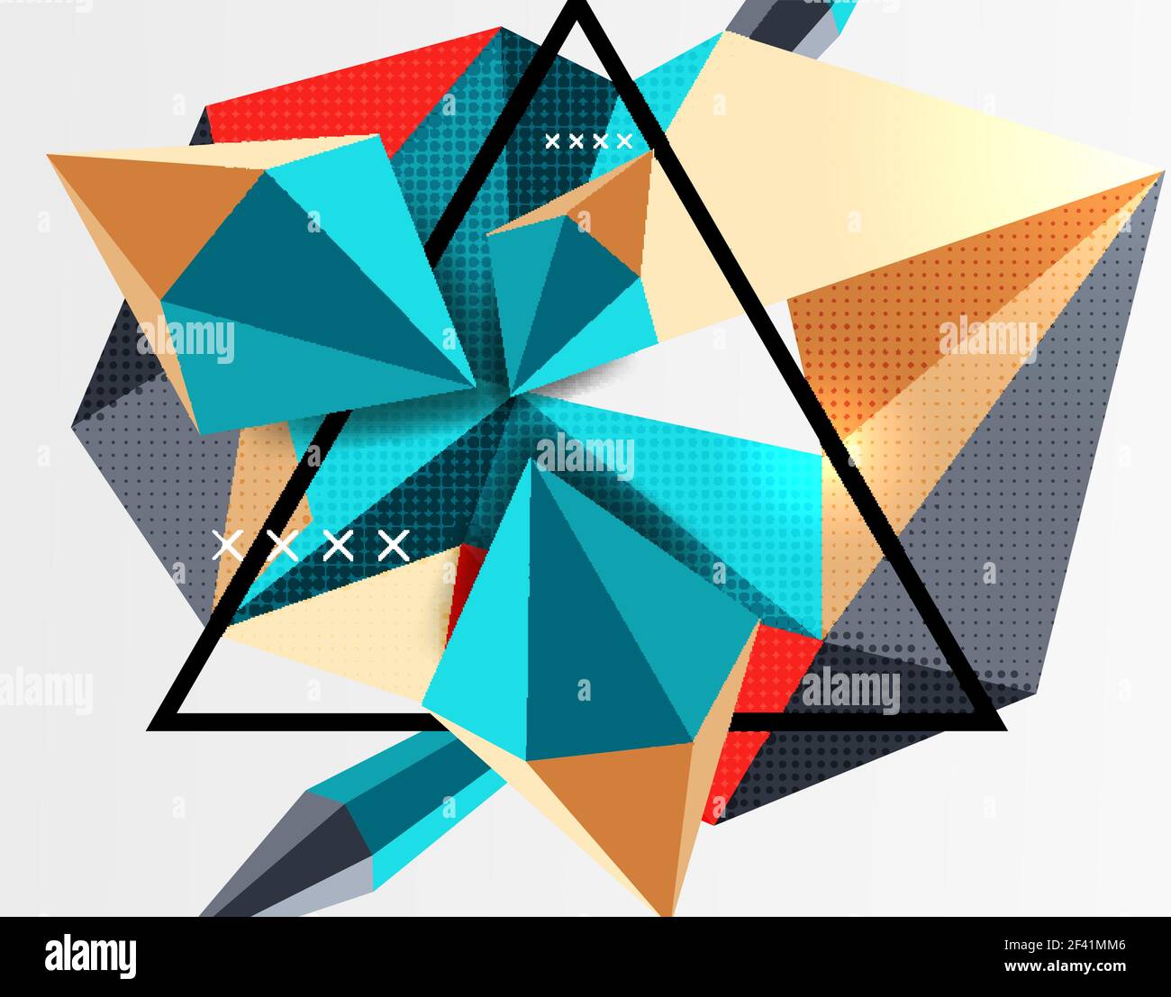 3d polygonal elements abstract background. 3d polygonal elements ...