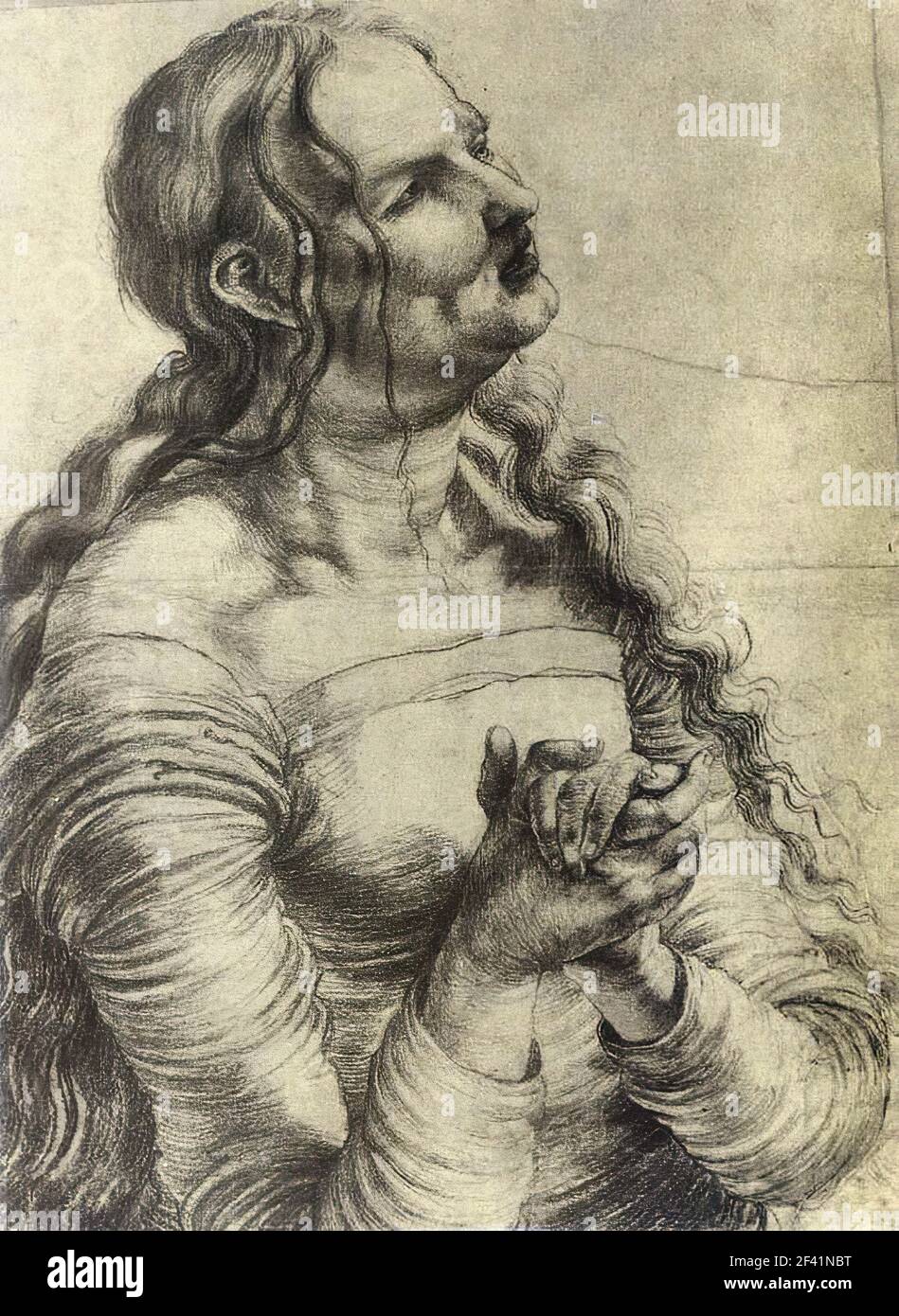 Matthias Grünewald - Weeping Woman 1514 Stock Photo