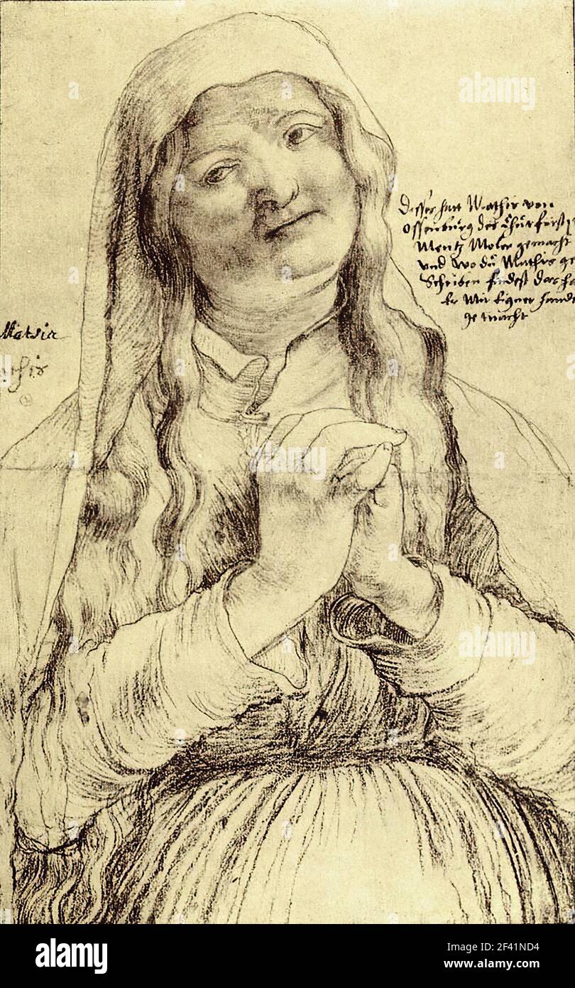 Matthias Grünewald - Praying Woman 1514 Stock Photo