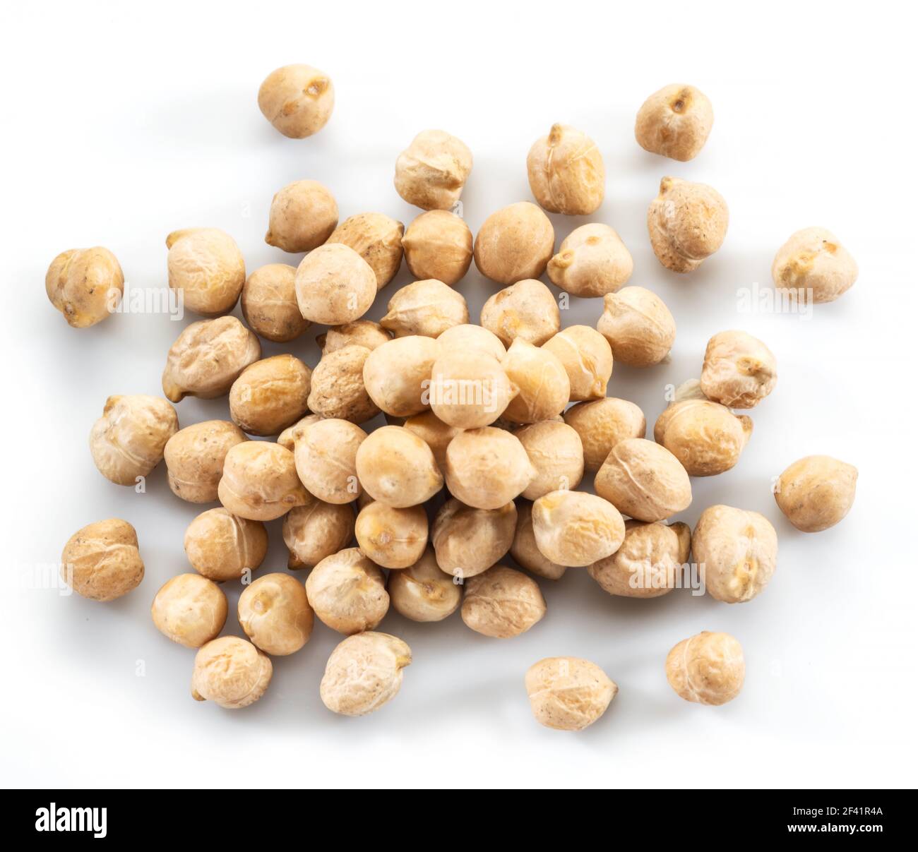 Large chickpea or garbanzo beans isolated on white background Stock