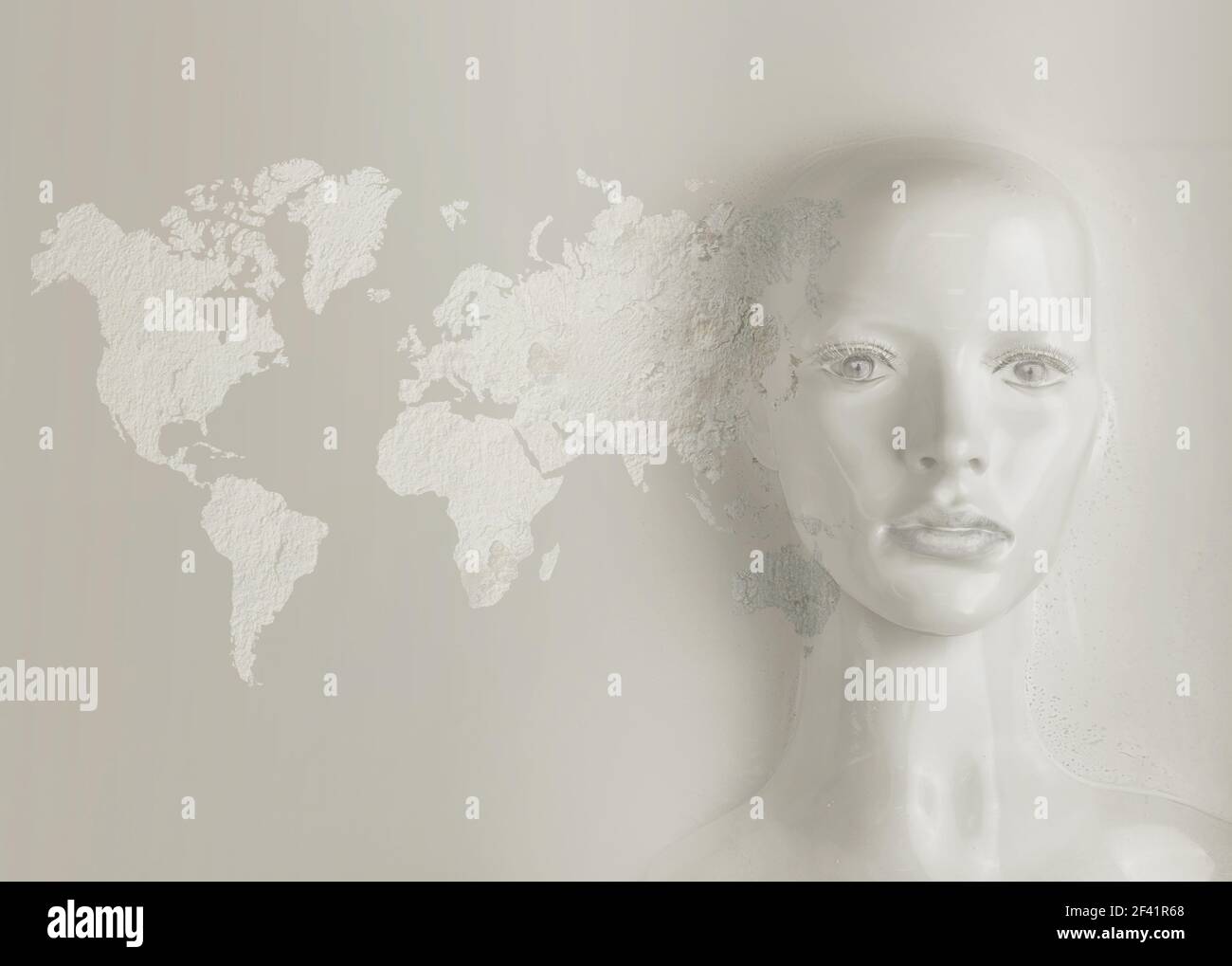 Artificial intelligence concept - world communication Stock Photo