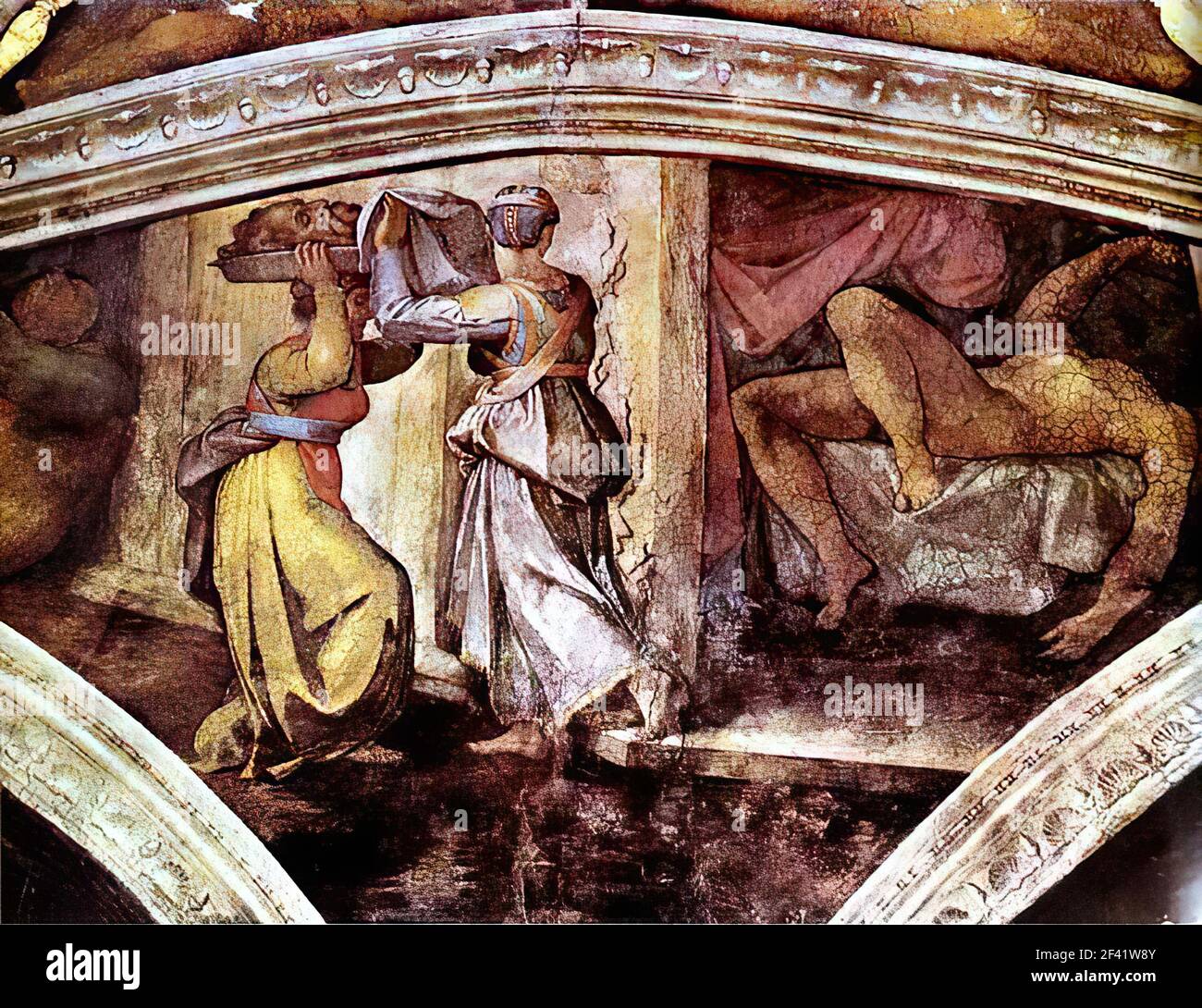 Michelangelo - Sistine Chapel Ceiling Judith Carrying Head Holofernes 1512 Stock Photo