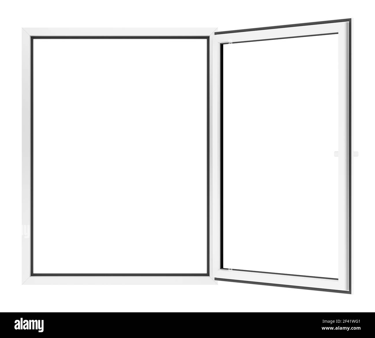 open window isolated on white background. 3d illustration Stock Photo Alamy