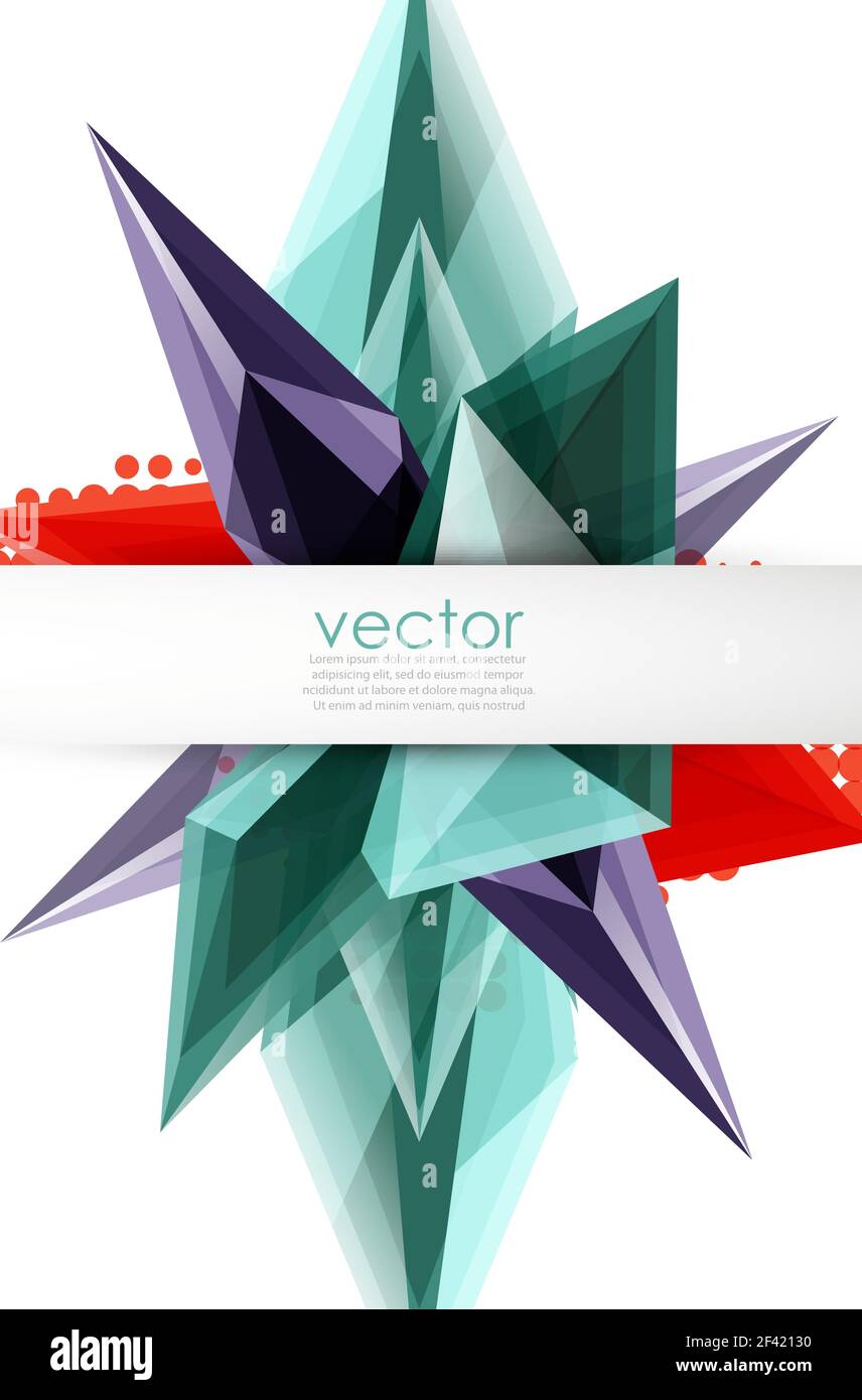 Colorful blooming crystals vector abstract background. Colorful ...