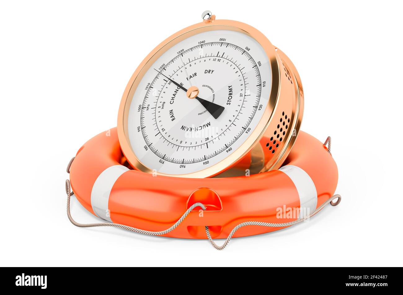 Repair and service of barometer, 3D rendering isolated on white