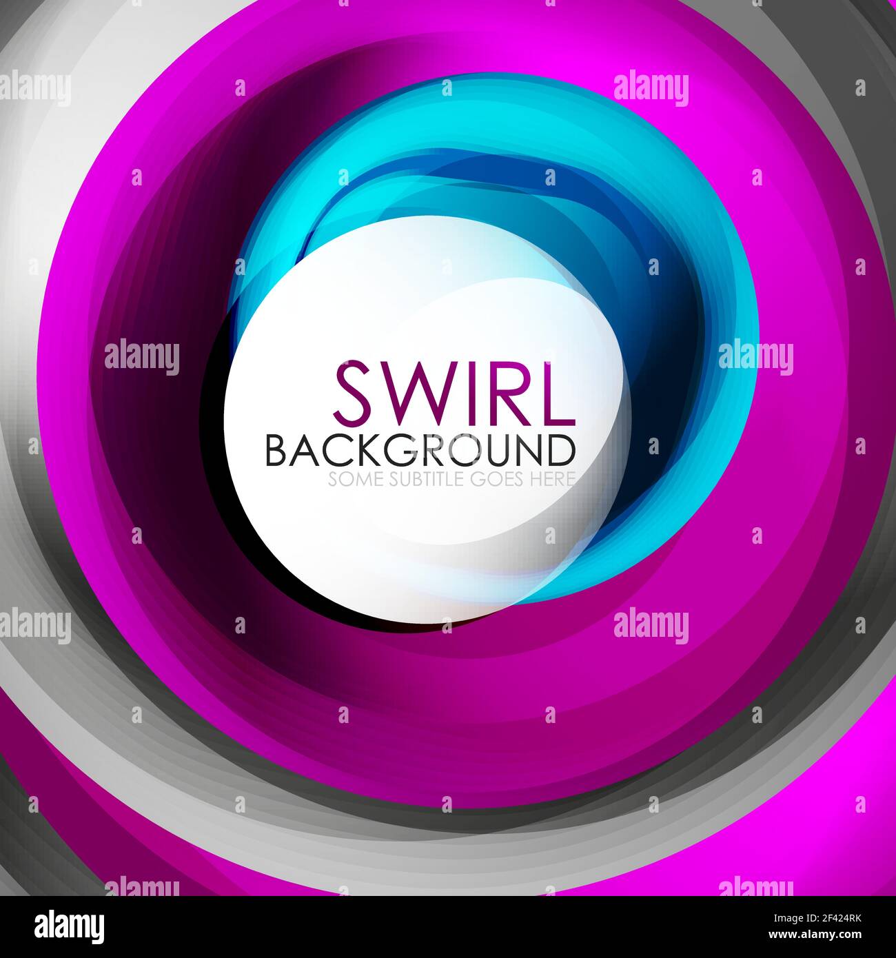 Spiral swirl flowing lines 3d vector abstract digital motion background ...