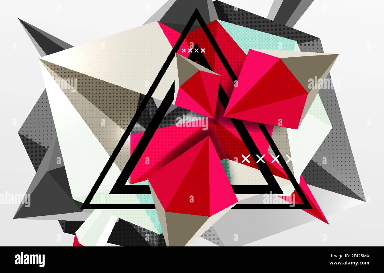 3d polygonal elements abstract background. 3d polygonal elements abstract background, textured vector modern template Stock Vector