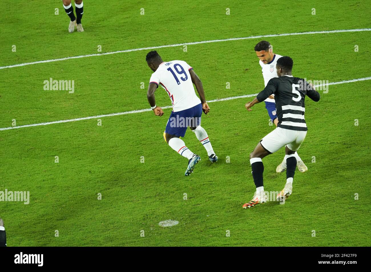 Orlando, Florida, USA, January 31, 2021, USA face Trinidad and Tobago in an International Friendly Match.  (Photo Credit:  Marty Jean-Louis) Stock Photo