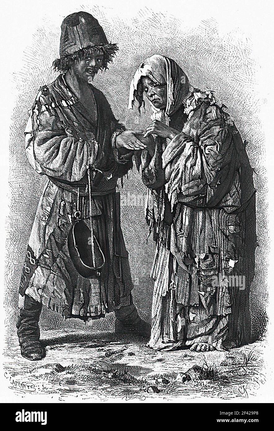Vasily Vereshchagin - Douvan Begging Dervishes 1873 Stock Photo
