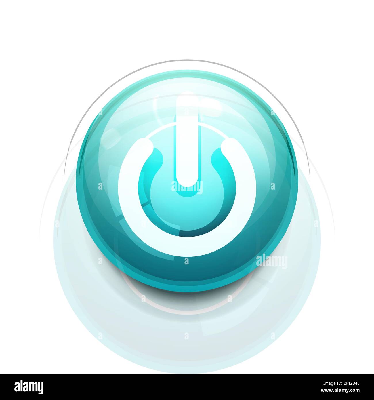 Power button icon, start symbol, web design UI or application design element. Power button icon, start symbol, web design UI or application design element. Vector illustration Stock Vector