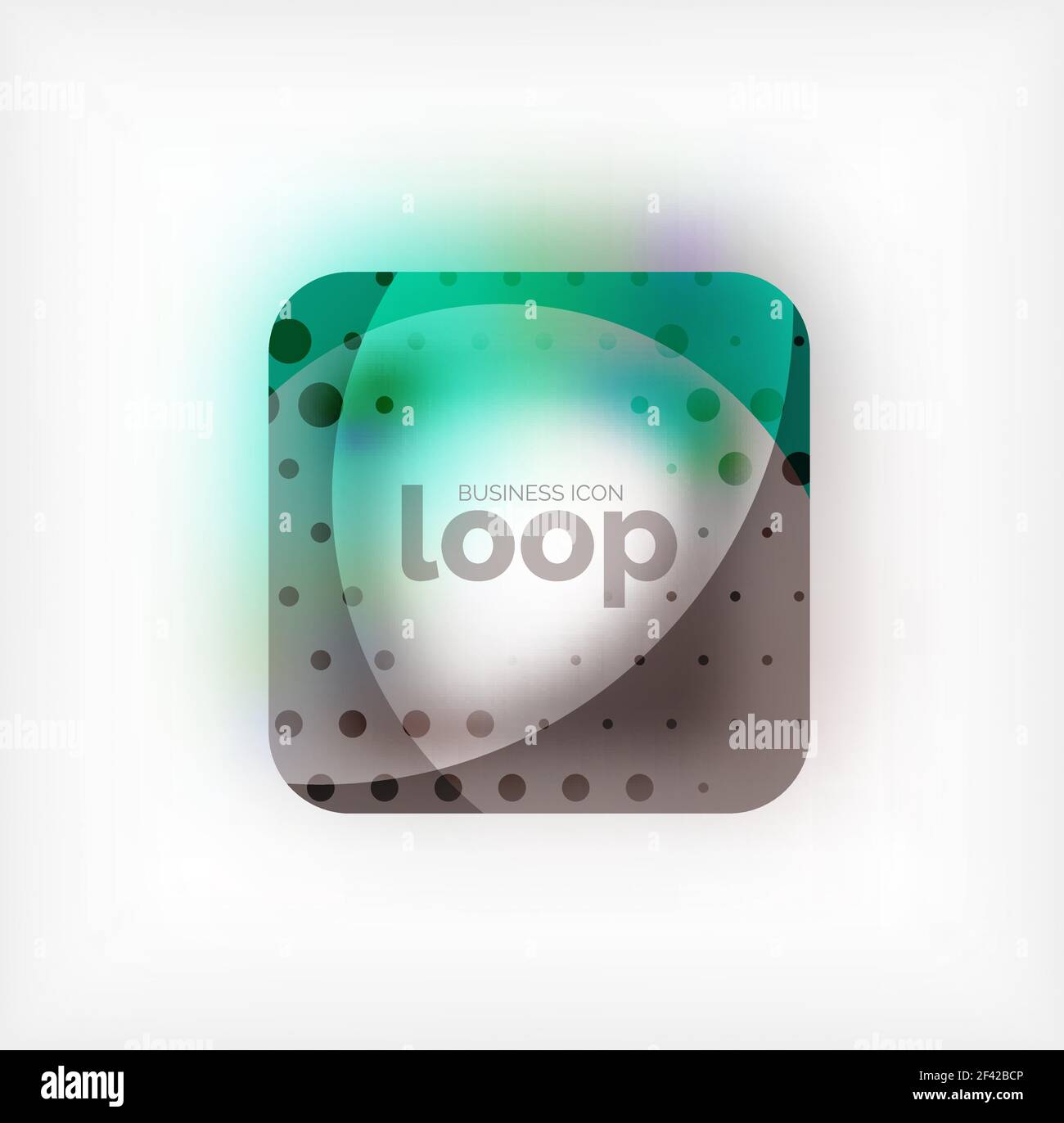Vector square loop business symbol, geometric icon created of waves ...