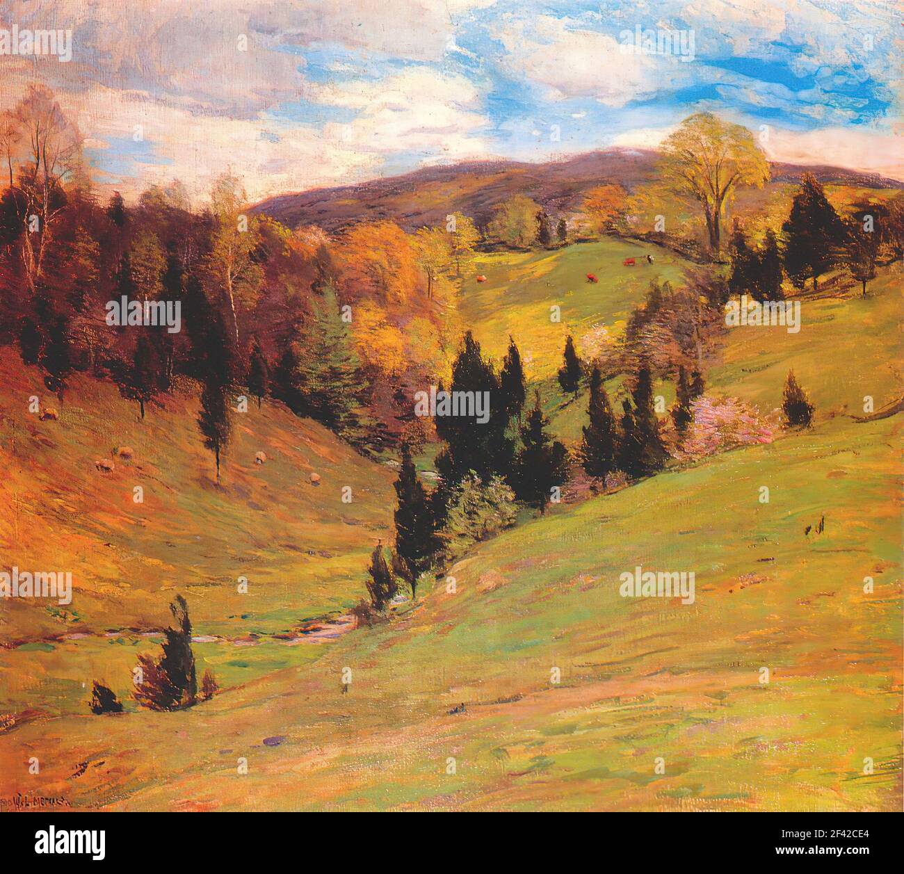 Willard Metcalf - Flying Shadows Stock Photo - Alamy