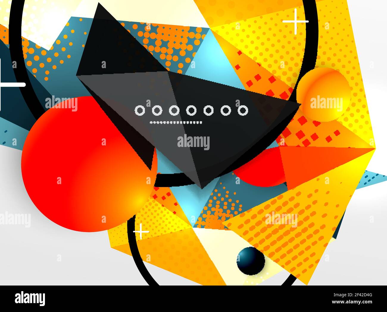 Vector color geometric abstract composition, triangular and polygonal design elements, digital background. Vector color geometric abstract composition, triangular and polygonal design elements, digital techno background Stock Vector