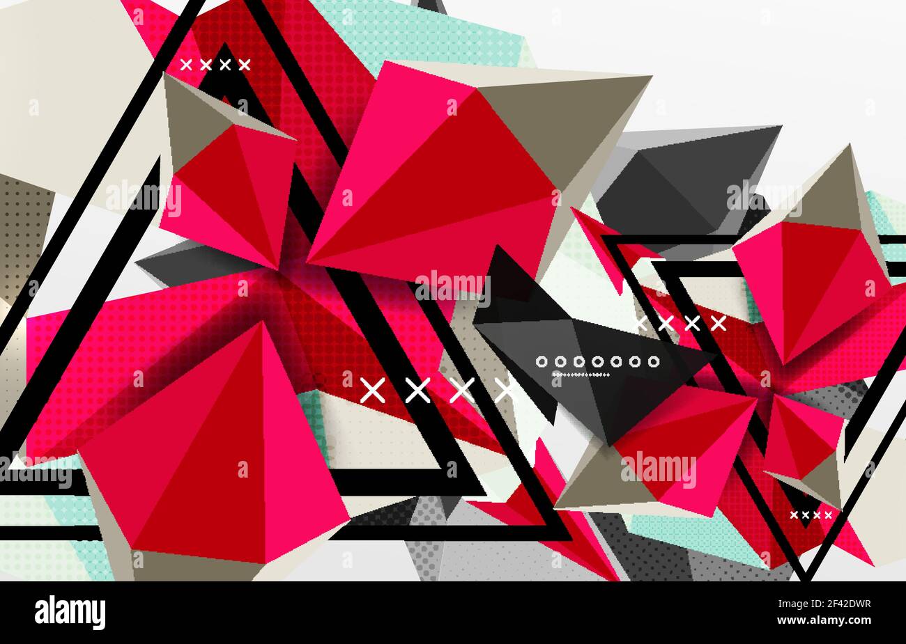 3d polygonal elements abstract background. 3d polygonal elements abstract background, textured vector modern template Stock Vector