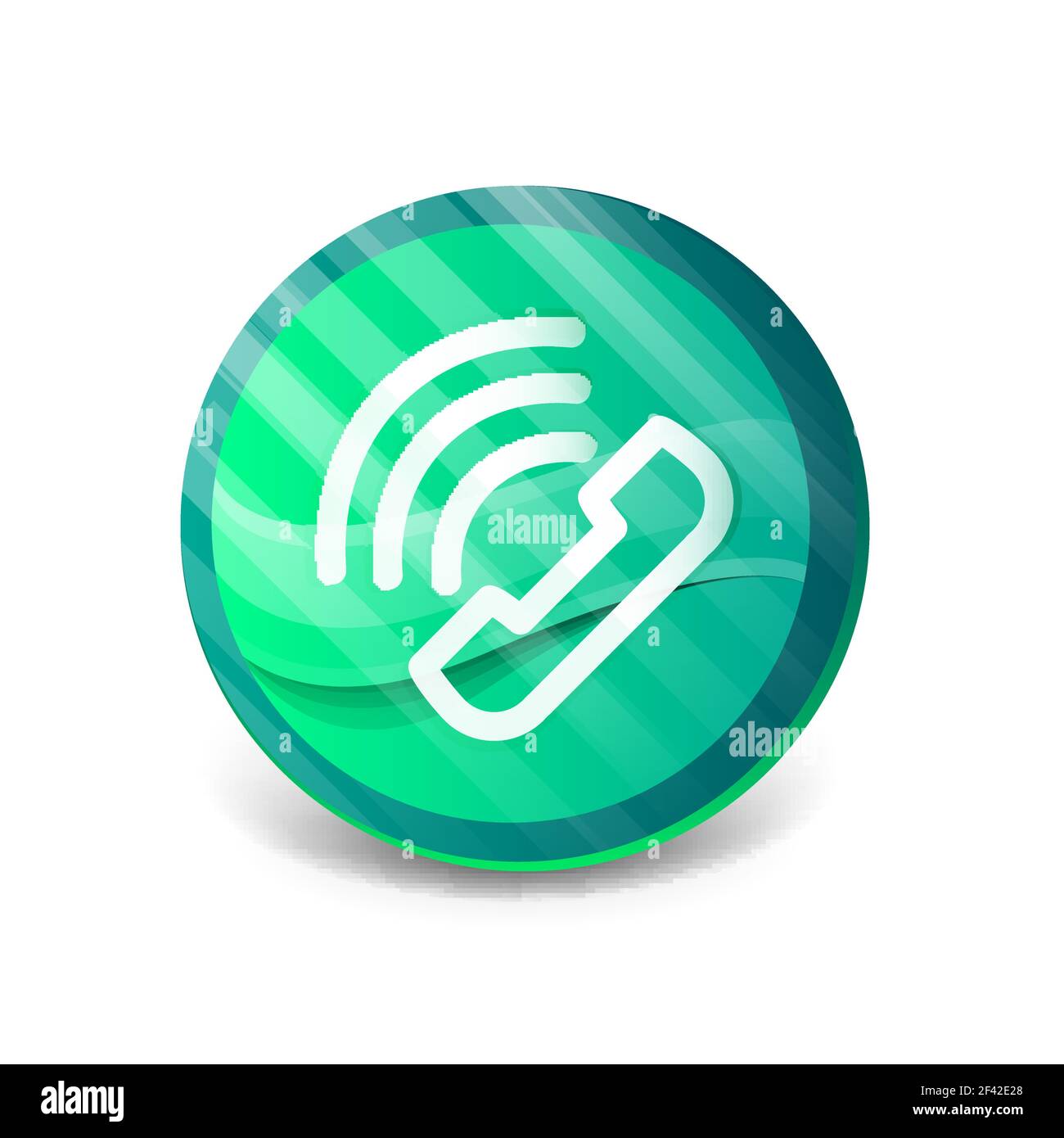 Vector phone support web button. Vector phone support web button