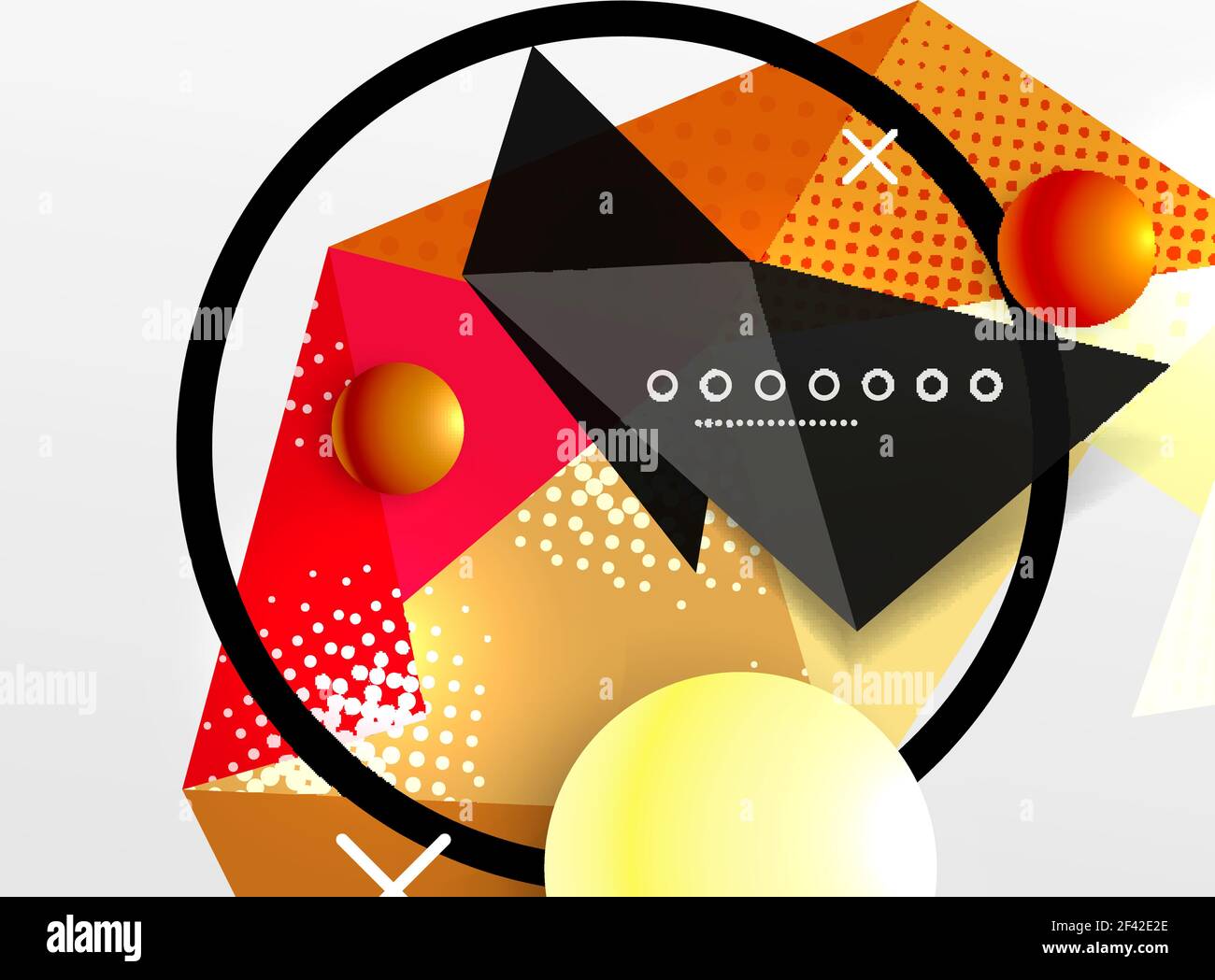 Vector color geometric abstract composition, triangular and polygonal design elements, digital background. Vector color geometric abstract composition, triangular and polygonal design elements, digital techno background Stock Vector