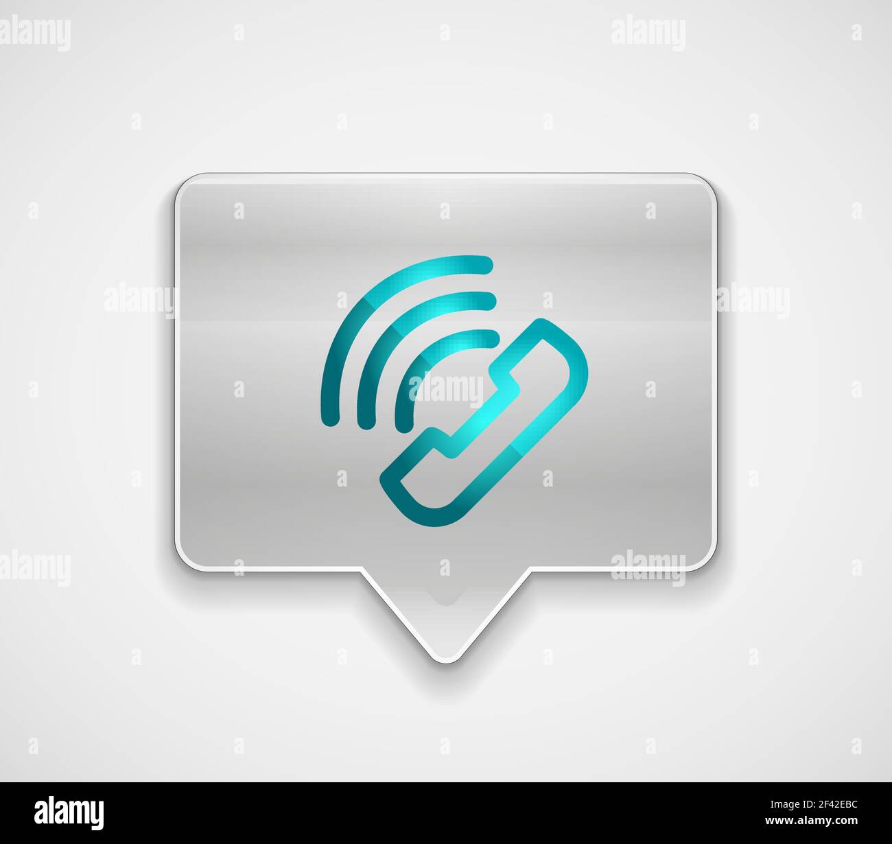 Vector phone support web button. Vector phone support web button, digital technology concept, old phone icon Stock Vector