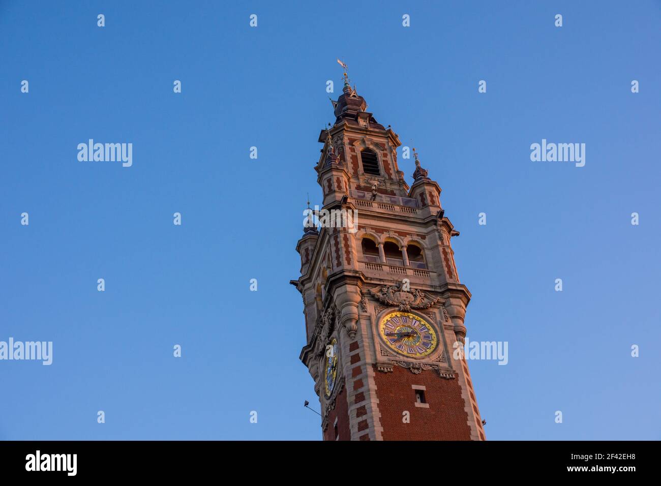 Lille, the belfry of chamber of commerce, French flanders Stock Photo
