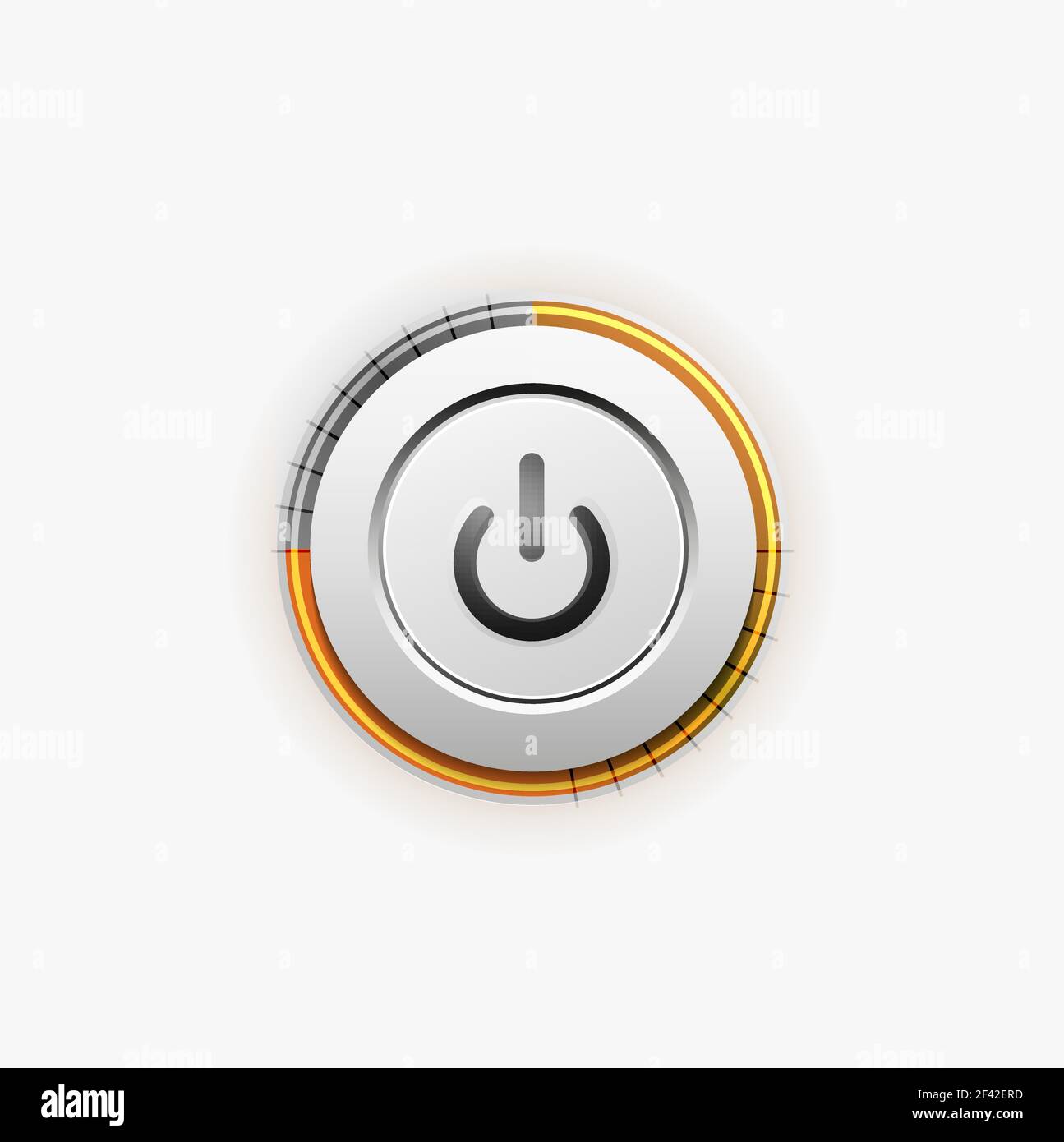 Power button technology logo, digital art techno concept, on off icon ...