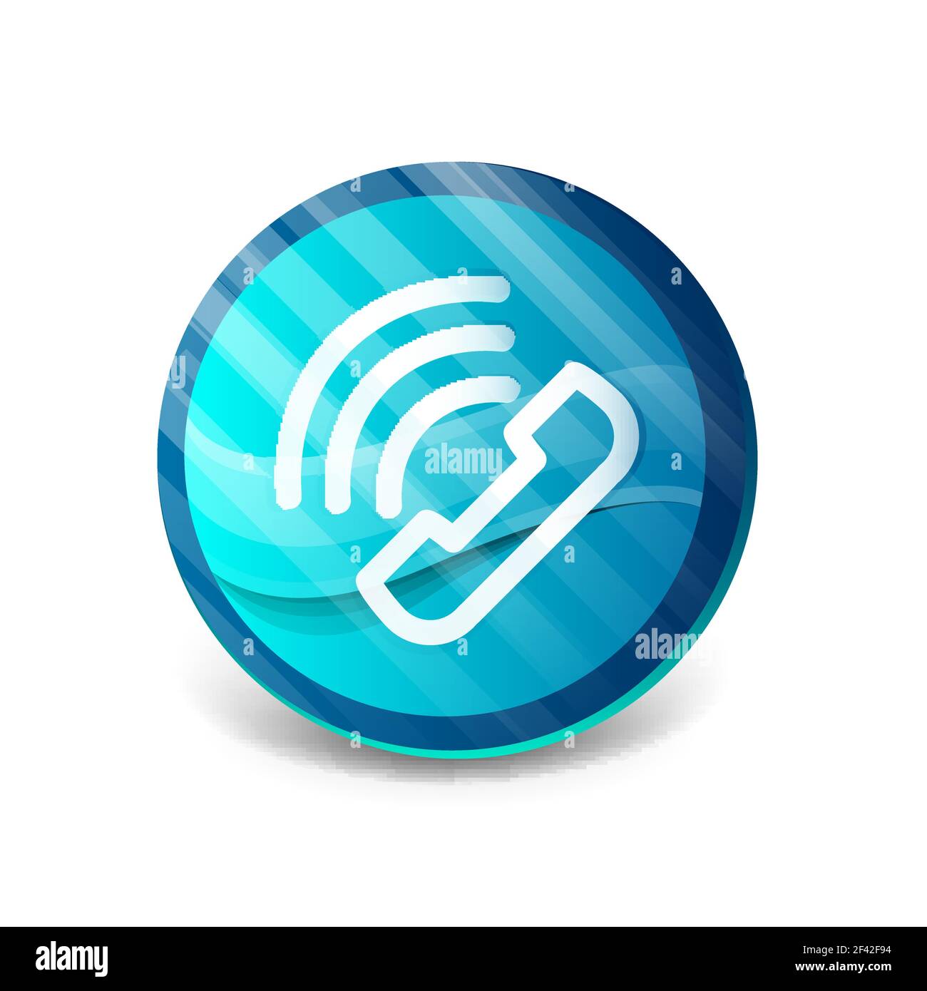 Vector phone support web button. Vector phone support web button, digital technology concept, old phone icon Stock Vector