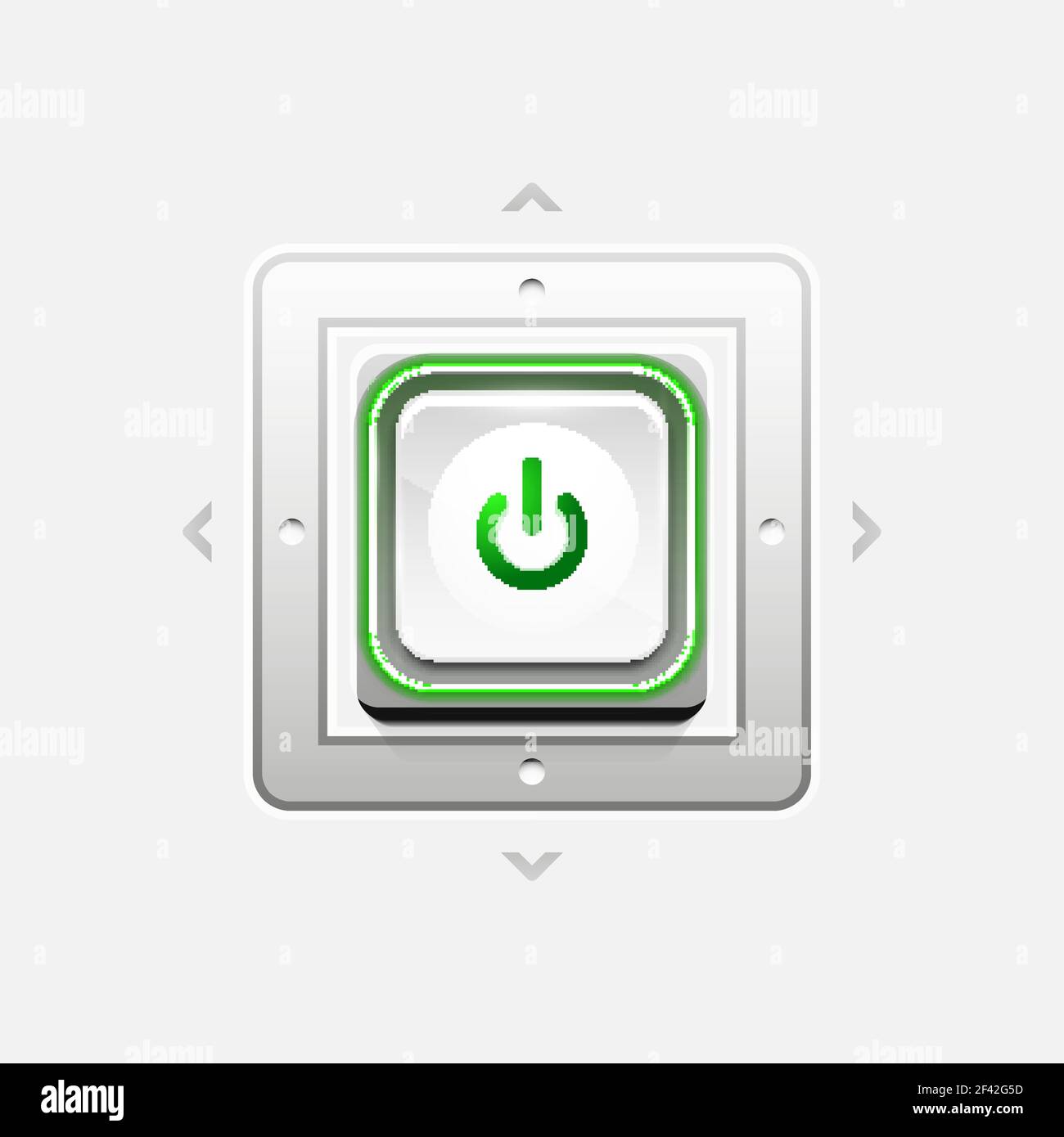 Power button technology logo, digital art techno concept, on off icon ...