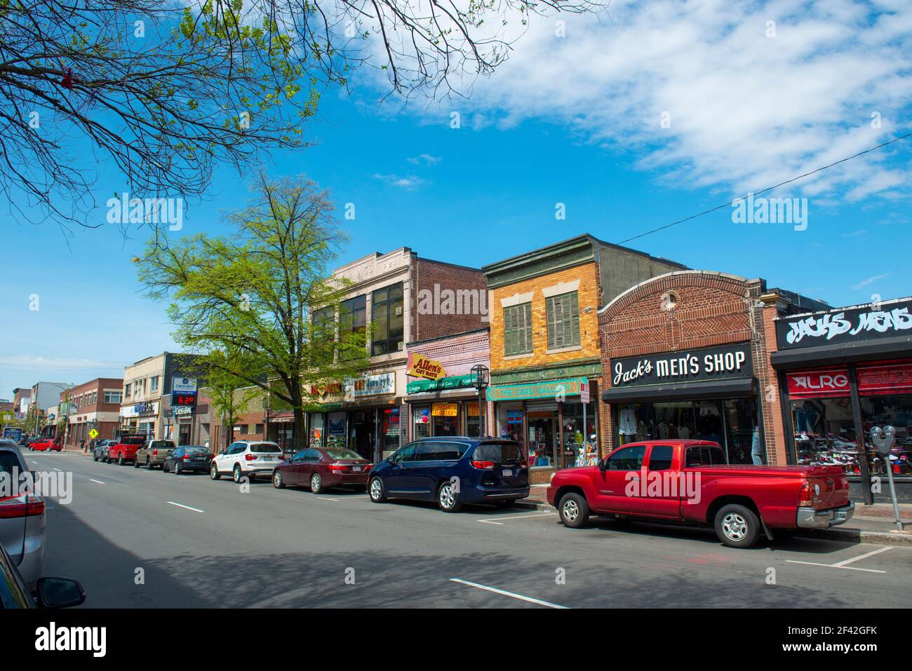 Historic commercial buildings on Broadway between 4th and 5th Street in