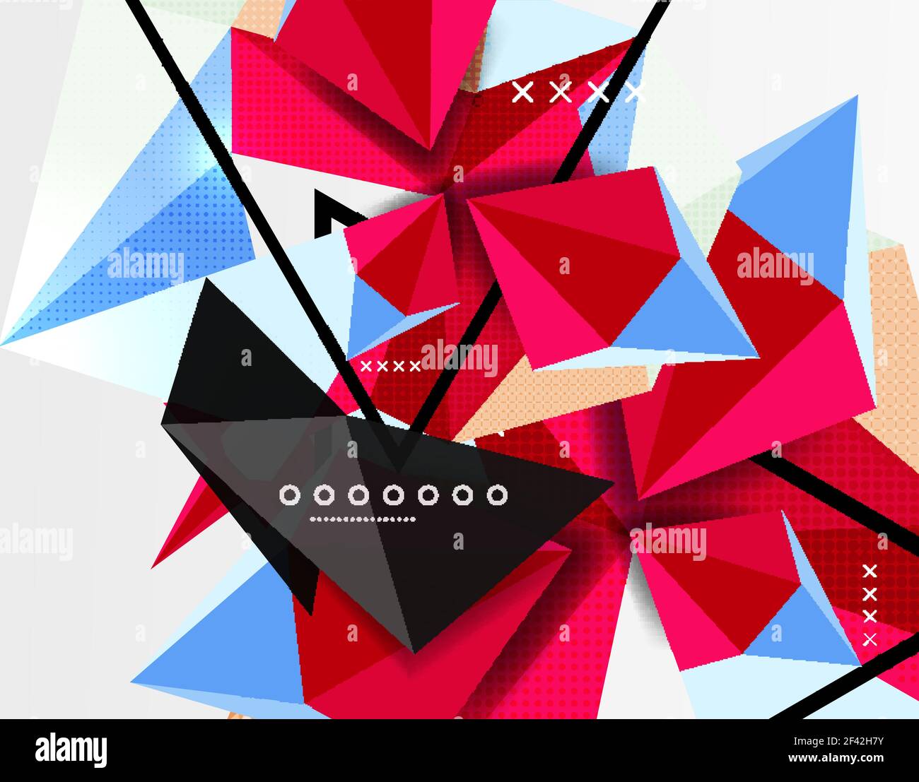 3d polygonal elements abstract background. 3d polygonal elements abstract background, textured vector modern template Stock Vector