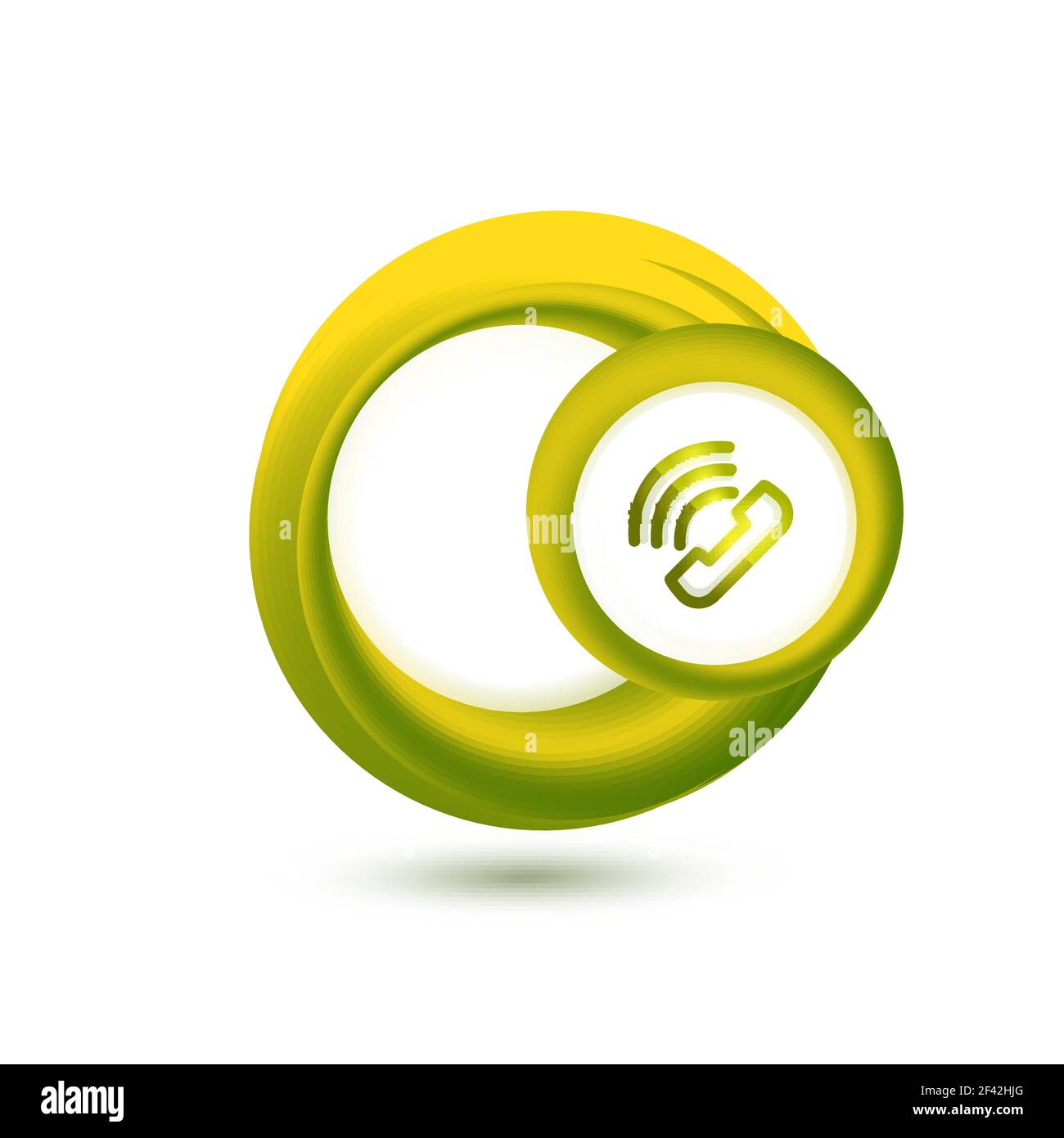 Old fashioned phone button, call center support icon. Old fashioned phone button, call center support icon, vector illustration Stock Vector