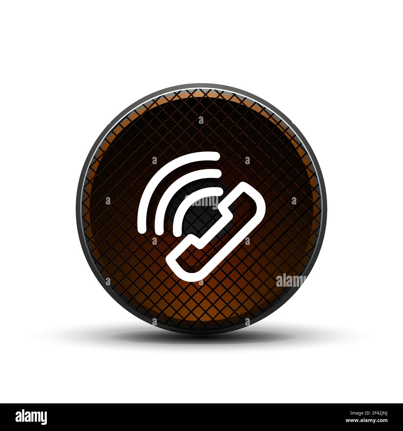 Phone button, call support idea, vector illustration. Phone button, call support idea, vector illustration. Old fashion phone icon Stock Vector