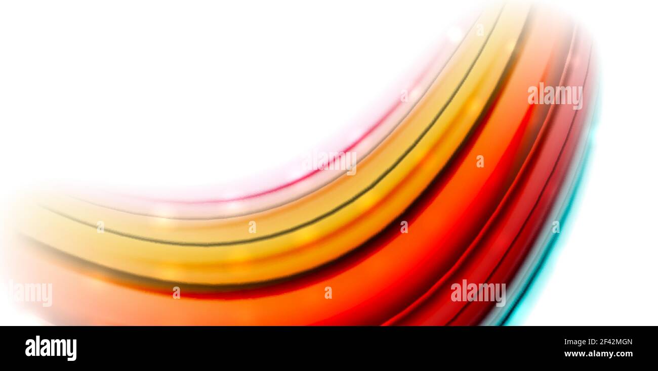 Abstract flowing motion wave, liquid colors mixing, vector abstract background. Abstract flowing motion wave, liquid colors mixing, vector abstract background with light dots effect Stock Vector