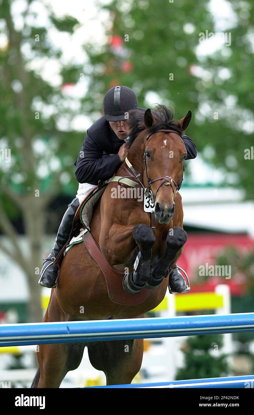 The National, Spruce Meadows, June 2001, Kyle King (USA) riding ...
