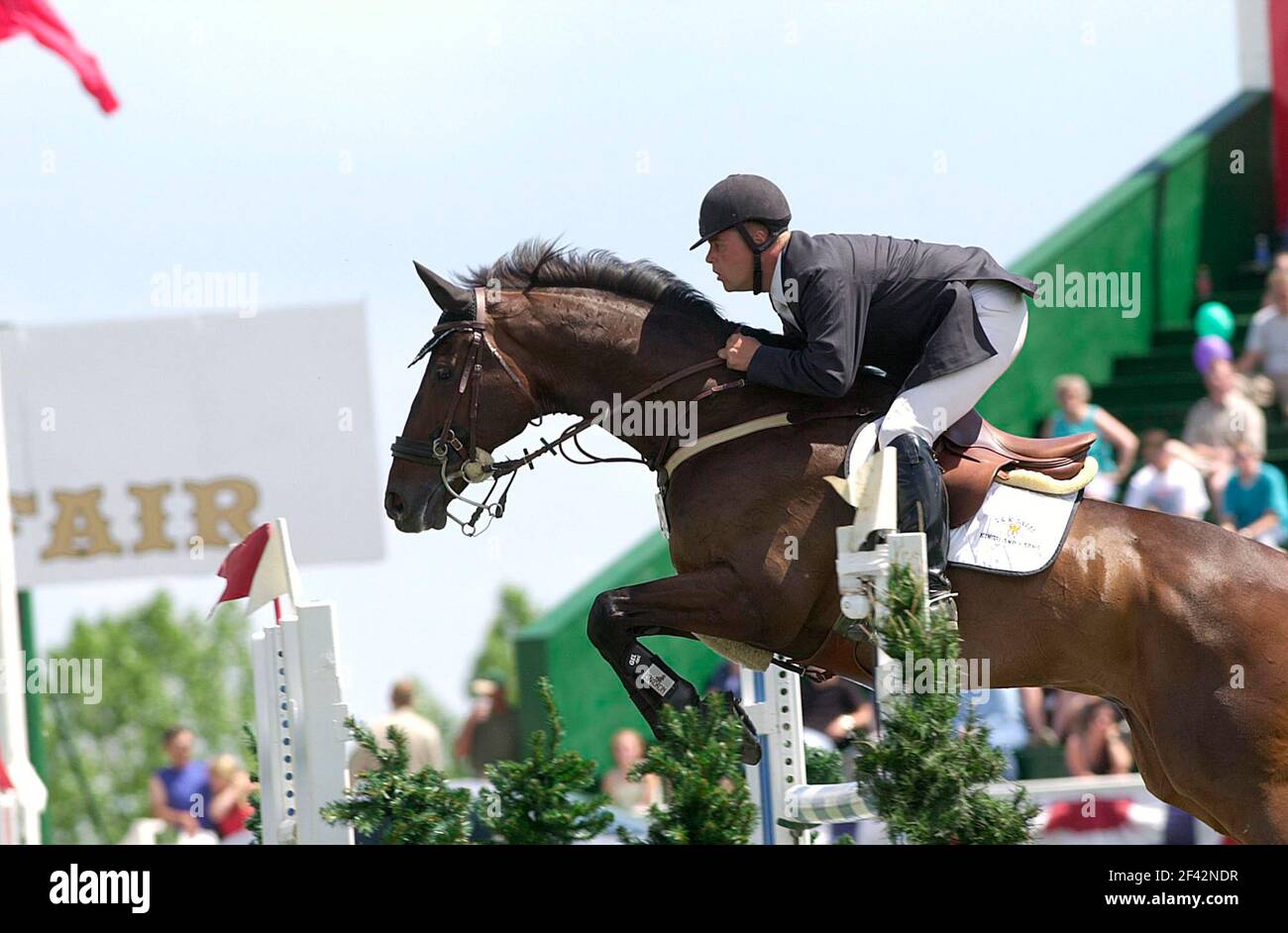 The National, Spruce Meadows, June 2001, Kyle King (USA) riding Favre ...