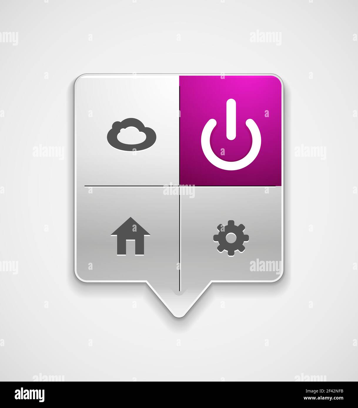 Start power button, ui icon design, on off symbol. Start power button, ui icon design, on off application symbol Stock Vector