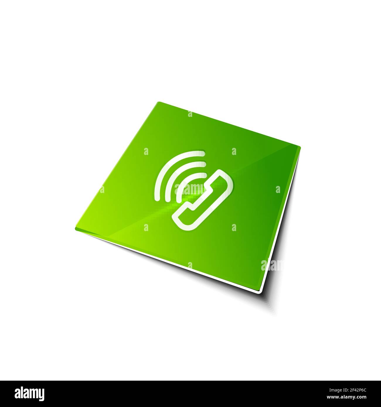 Vector phone support web button. Vector phone support web button, digital technology concept, old phone icon Stock Vector