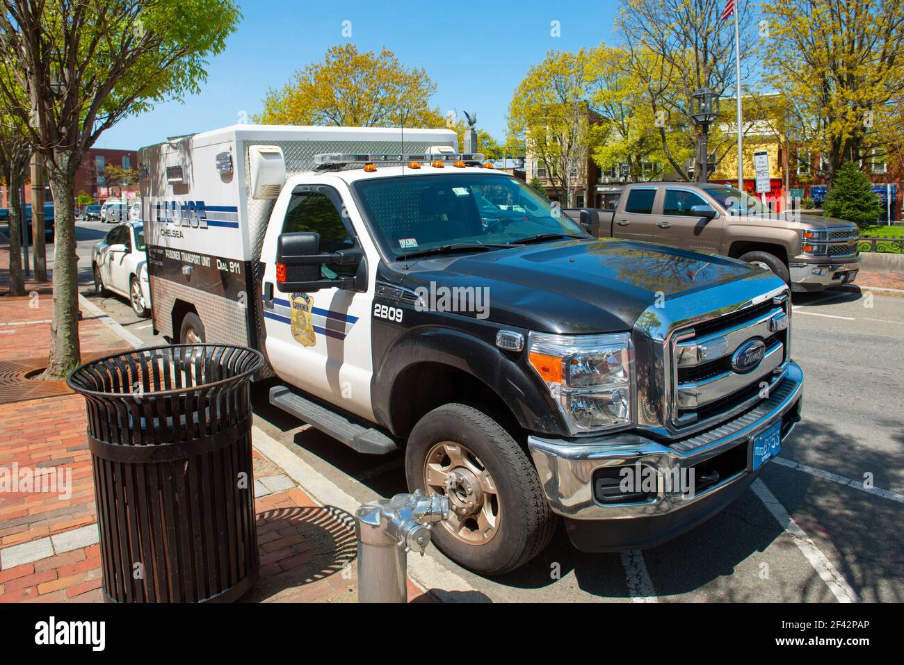 Police car of Chelsea in front of Chelsea Police Department at 19 Park