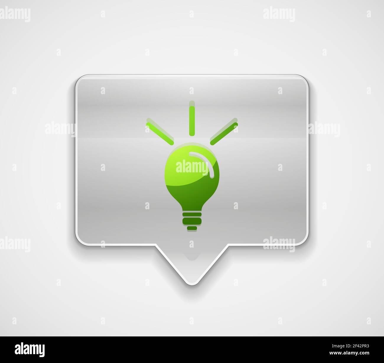 Light bulb, new idea concept web button. Light bulb, new idea concept web button, vector illustration Stock Vector
